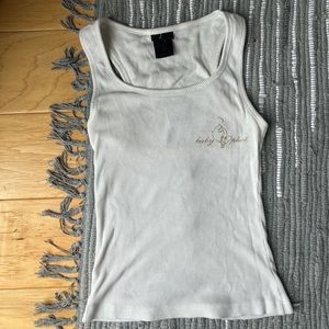 Y2K baby phat white and gold tank top. Size small.